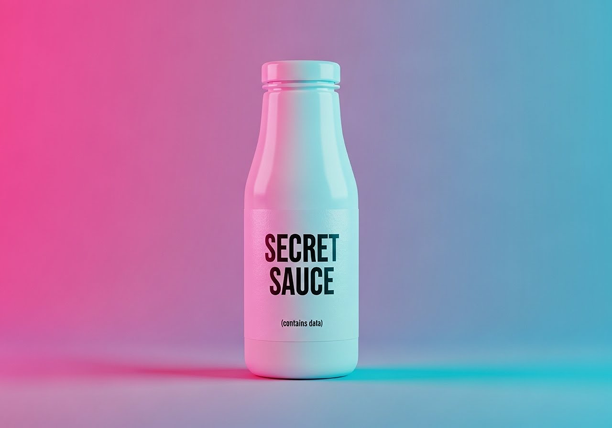 bottle with secret sauce written on it 