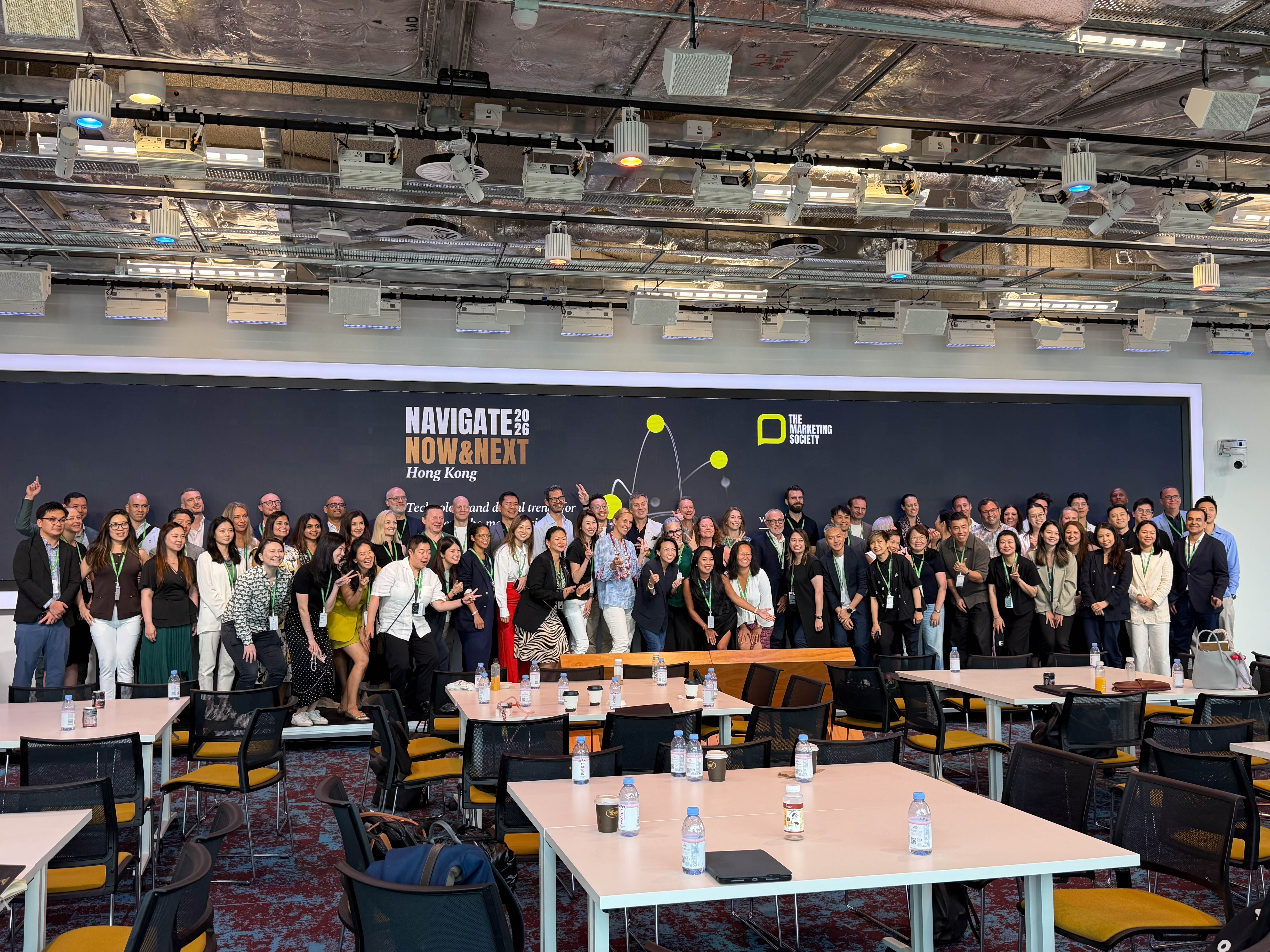 Group photo from the Navigate: Now & Next 2026 Hong Kong conference at Meta