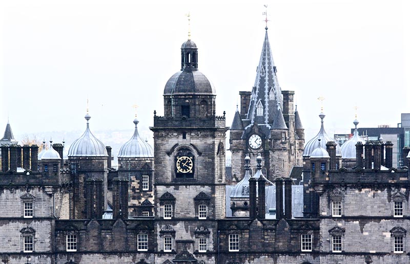 Edinburgh’s Old Town sprawls down the hill from the Castle.