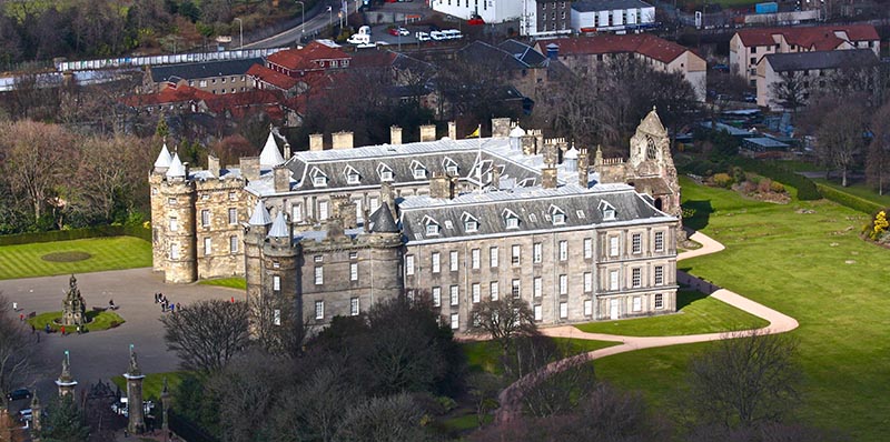 Holyrood Palace, the Queen’s official residence when in Edinburgh.