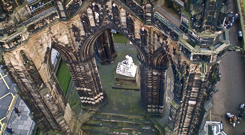 The Scott Monument on Princes Street.