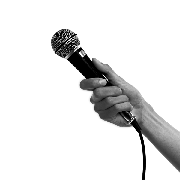 Microphone showing important information 