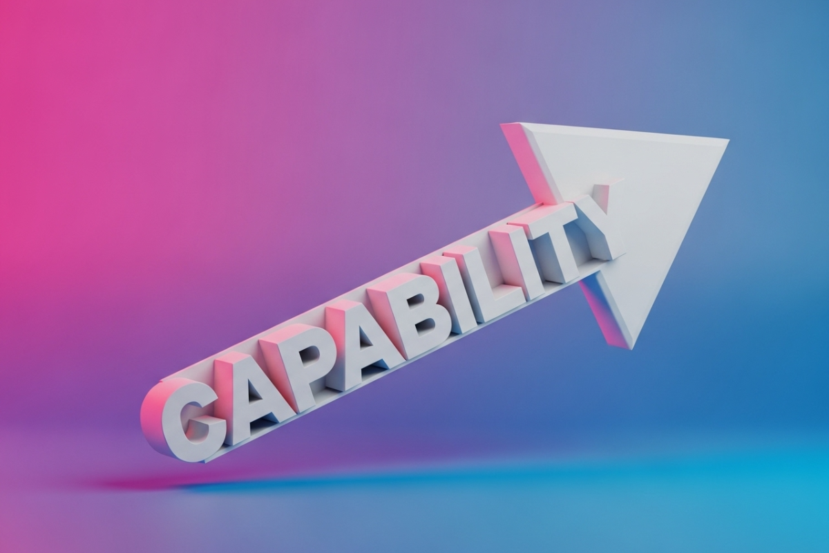 Arrow showing the word capablity