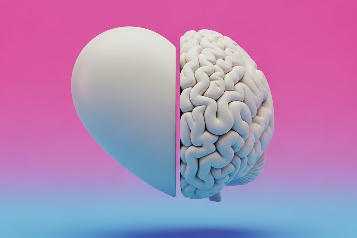 half heart half brain AI generated image