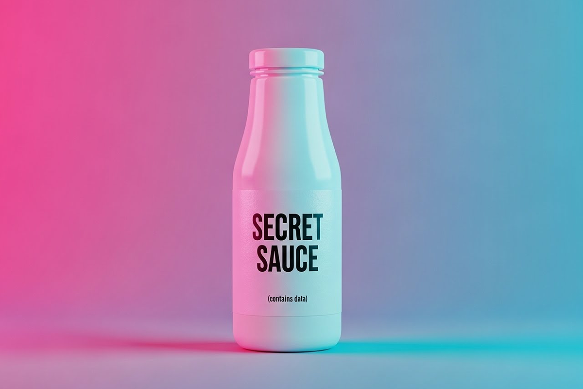 bottle with secret sauce written on it 
