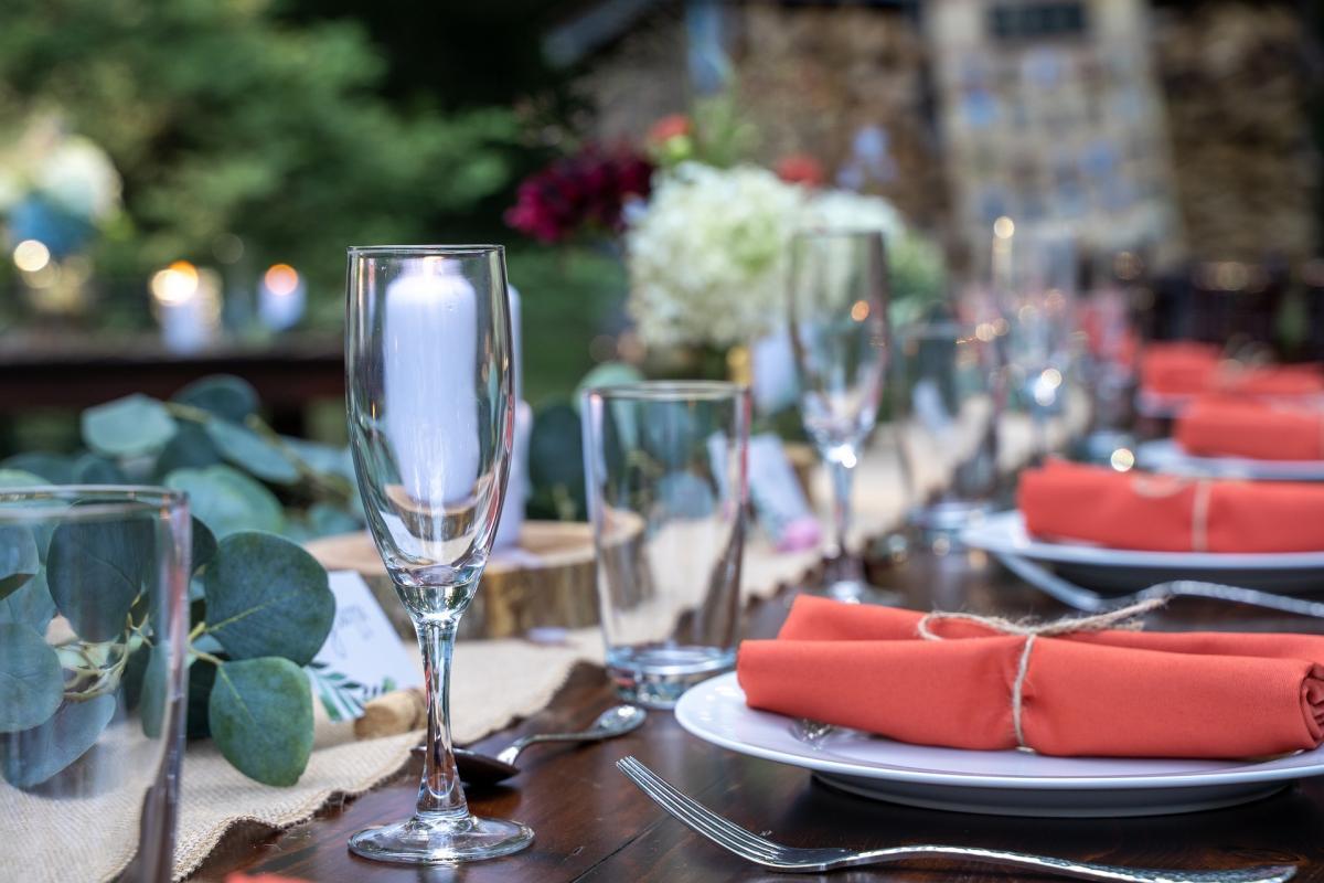 table set for dinner