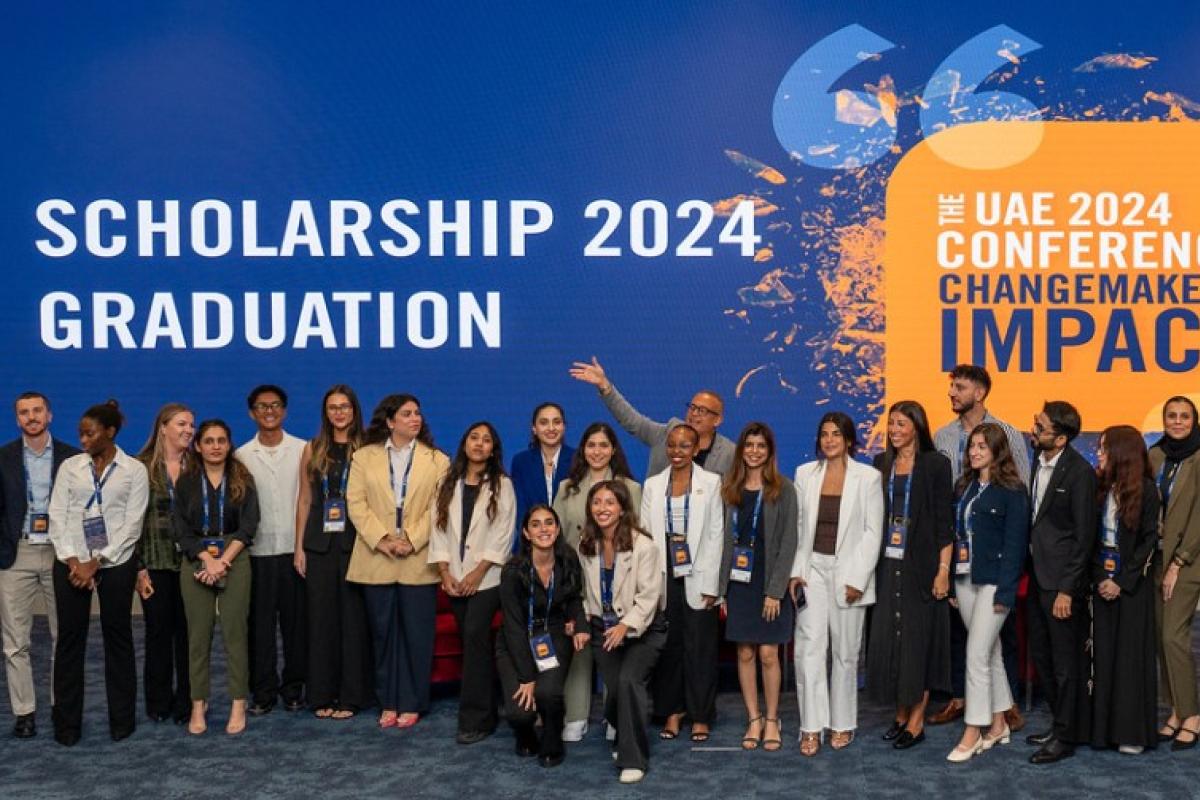 Scholars 2024 graduation on the stage UAE Conference