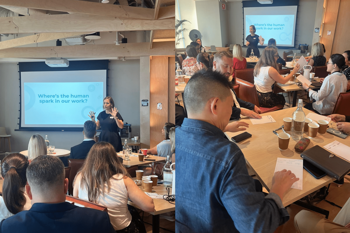 People taking part in a The Marketing Society workshop