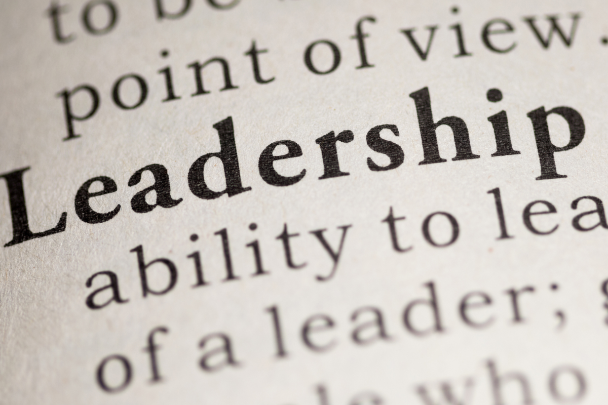 Image with the definition leadership 