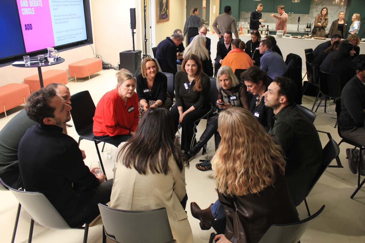 Member of The Marketing Society in a Connection Circle at an event