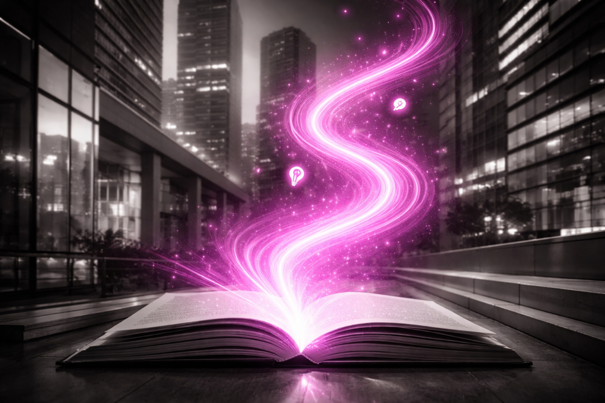 Magical glow in the city night