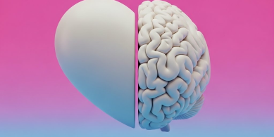 half heart half brain AI generated image
