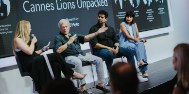 Sir Martin Sorrell speaking at The Marketing Society event about Cannes Lions 2025