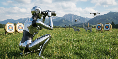 Robot searching out targets