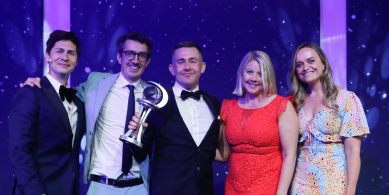 people collecting an award at The Marketing Society Global Awards