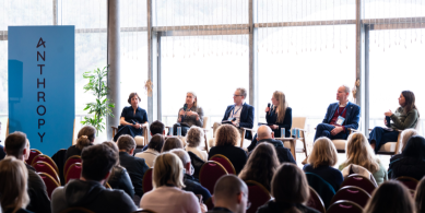 Sophie Devonshire hosting a panel at Anthropy 26