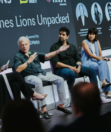 Sir Martin Sorrell speaking at The Marketing Society event about Cannes Lions 2025