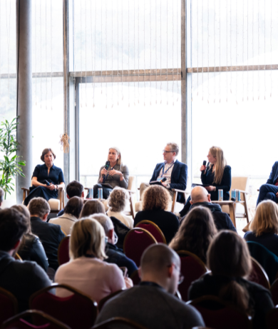 Sophie Devonshire hosting a panel at Anthropy 26