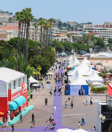The Croisette in Cannes taken over by Cannes LIONS events