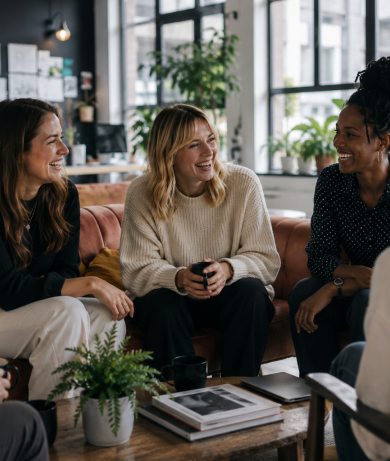 Inclusive team connecting in a supportive workplace