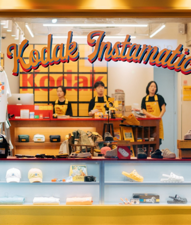 view into a shop window