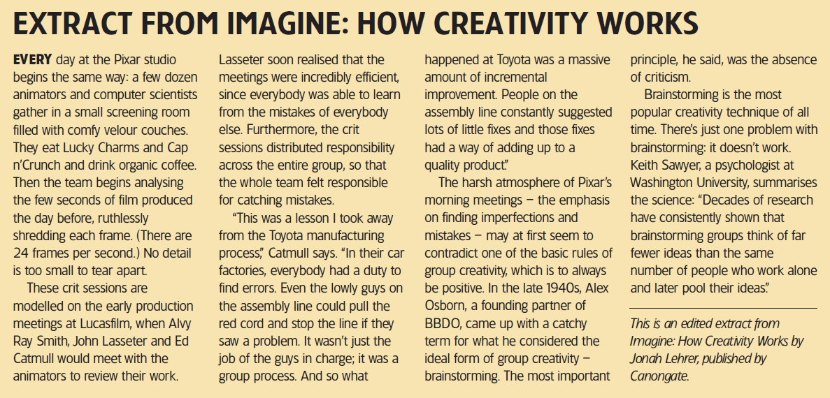 jonah lehrer explains how creativity works marketing articles how creativity works